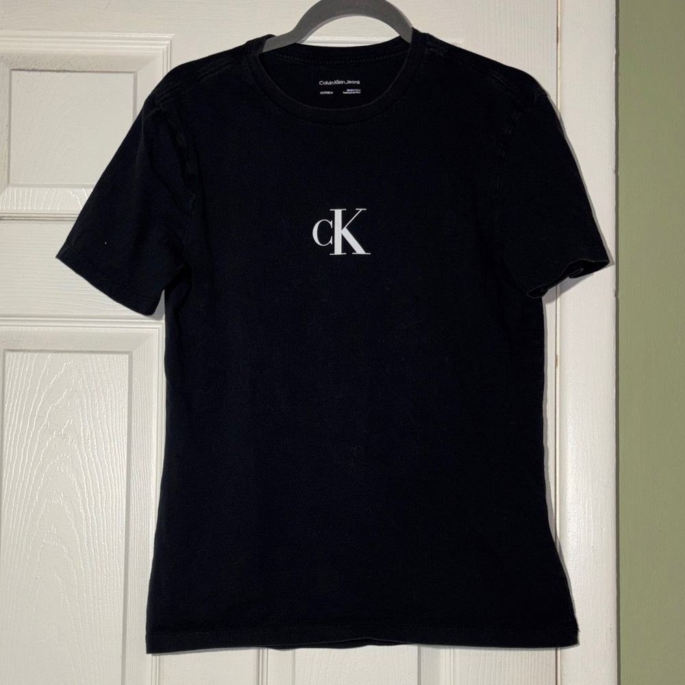 Calvin Klein Black Tee with White Logo